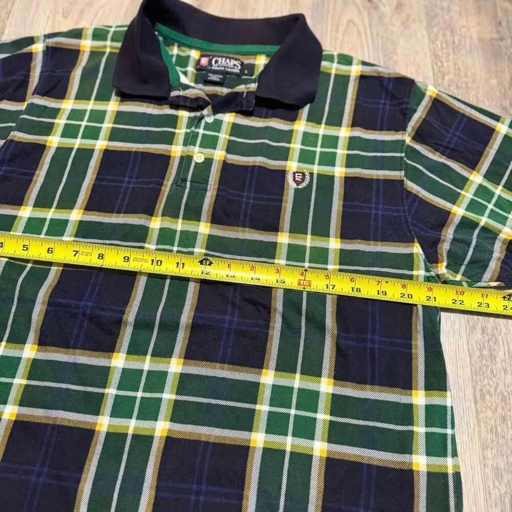 Vintage 90s Chaps Ralph Lauren Polo Shirt Large Stripe Colorblock